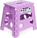 Delxo 13 inch Folding Step Stool, Non-Slip Foldable Stools Up to 300 LBS by Delxo