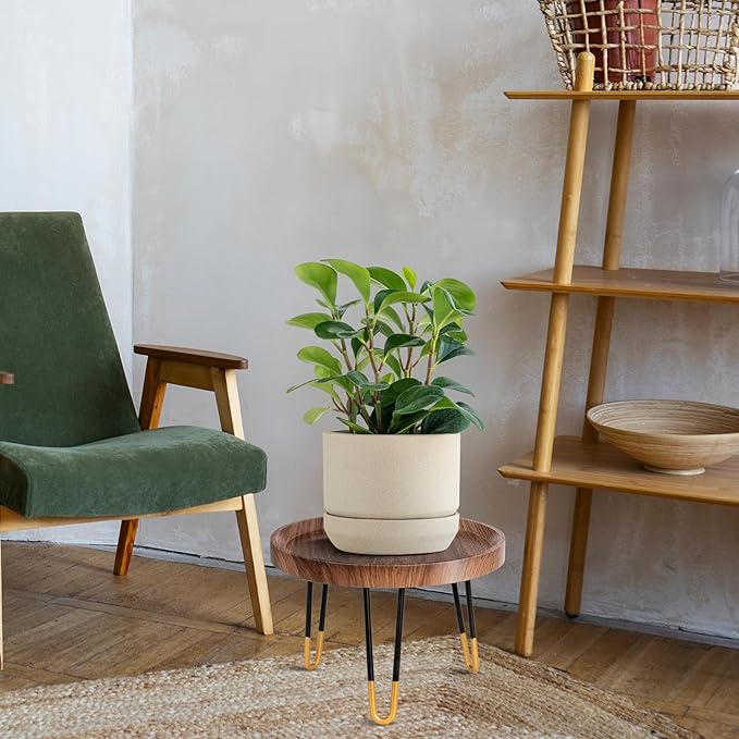 Plant Stand Indoor Outdoor, Mid Century Style Walnut Wood Color Plant Stand - Image 7