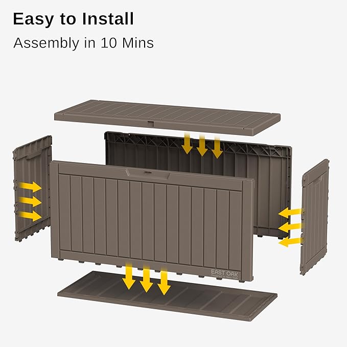 EAST OAK Outdoor Storage Box, 60 Gallon Deck Box Indoor and Outdoor Use - Image 7