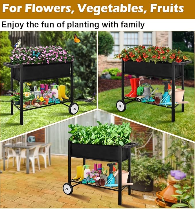 Koutemie Outdoor Raised Planter Bed Box - Image 7