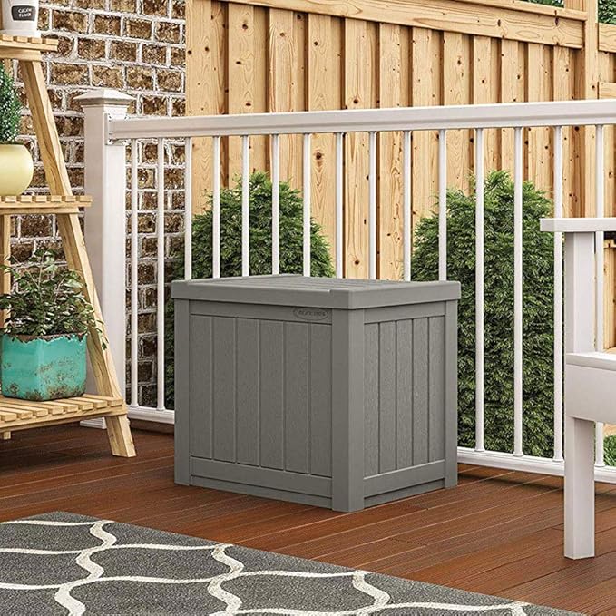 Suncast SS500ST 22 Gallon Small Resin Outdoor Patio Storage Deck Box - Image 3