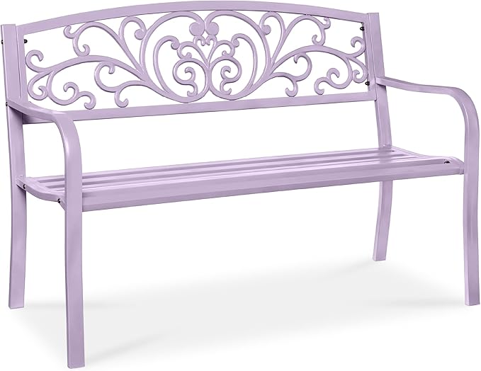 Best Choice Products Outdoor Bench Steel Garden Patio Porch Furniture by BestChoiceProducts