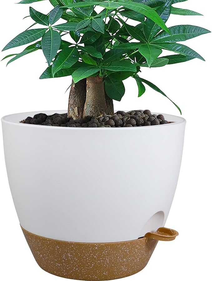 12 inch Large Self Watering Pots, Plastic Planters by UOUZ