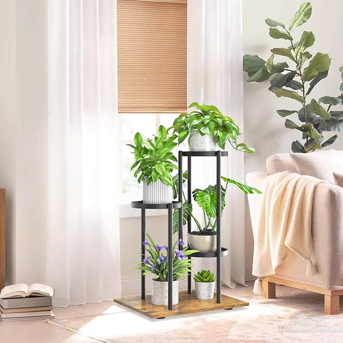 iDavosic.ly 3 Tier Plant Stand Indoor Outdoor, Tiered Corner Multiple Flower - Image 7