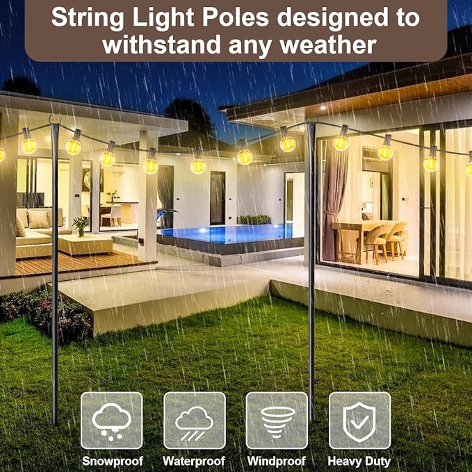 2 Pack 10FT Lighting Hanging Pole - Image 5