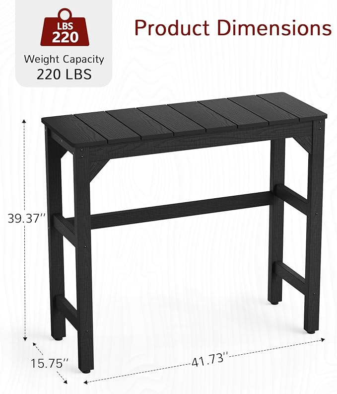 Stoog All-Weather Patio Bar Table, Outdoor Bar Table - Image 2