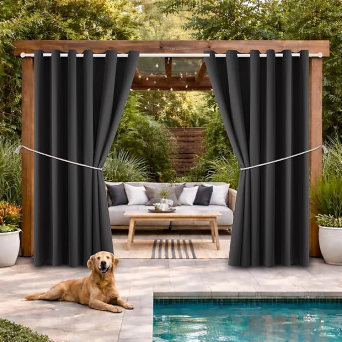 DIVA EN CAMINO DEC Outdoor Patio Curtain Waterproof Darkening Thermal Insulated by DivaenCamino