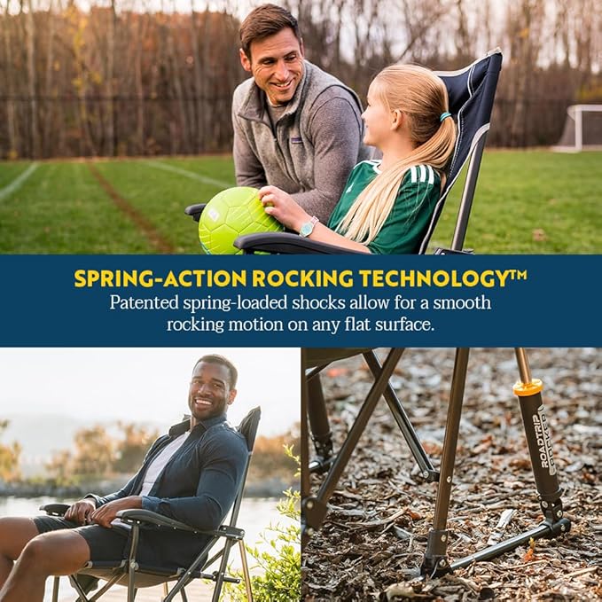 GCI Outdoor Roadtrip Rocker Camping Chair | Portable, Folding Rocking Chair - Image 4