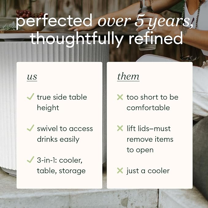Veradek Outdoor Cooler Side Table - 2 in 1 - Designed - Image 8