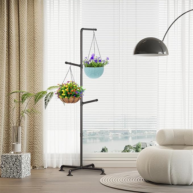 Plant Hanger Indoor, Corner Hanging Plant Stand, Heavy Duty Metal Hanging Plant - Image 4