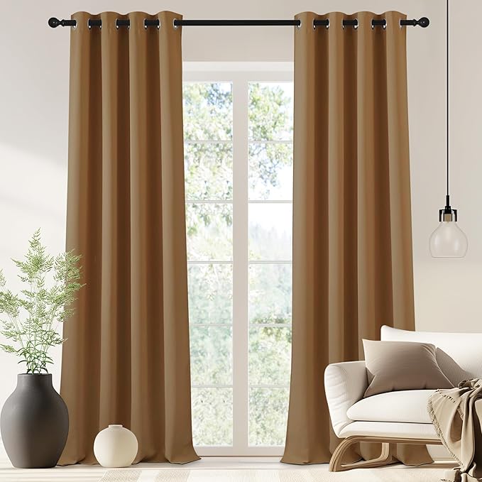 NICETOWN Blackout Drapery Curtain Panel 90 inches Long by NICETOWN