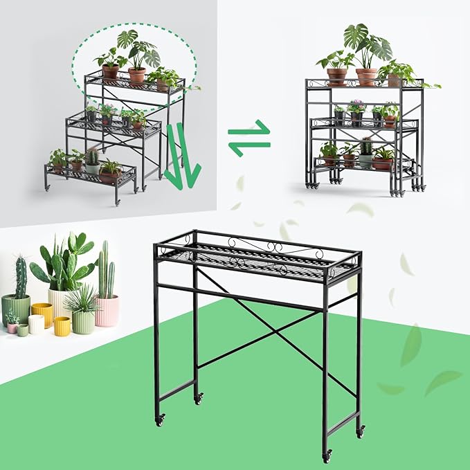 Zhongma 1 Tier Sturdy Metal Plant Stand - Image 2