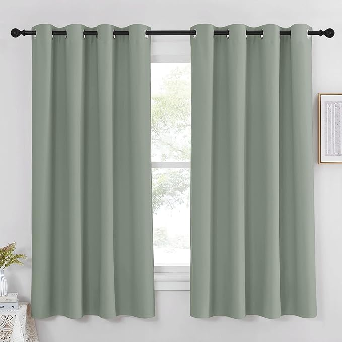 NICETOWN Blackout Sage Green Curtain & Drape by NICETOWN