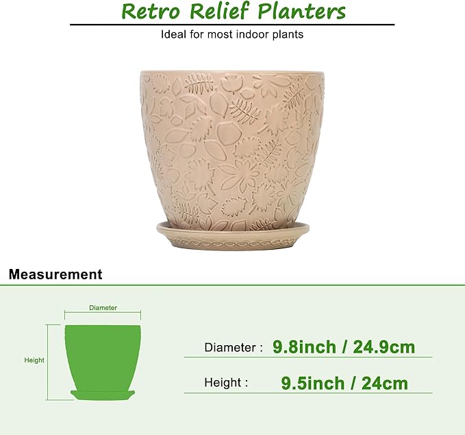10inch Retro Ceramic Planter - Image 3