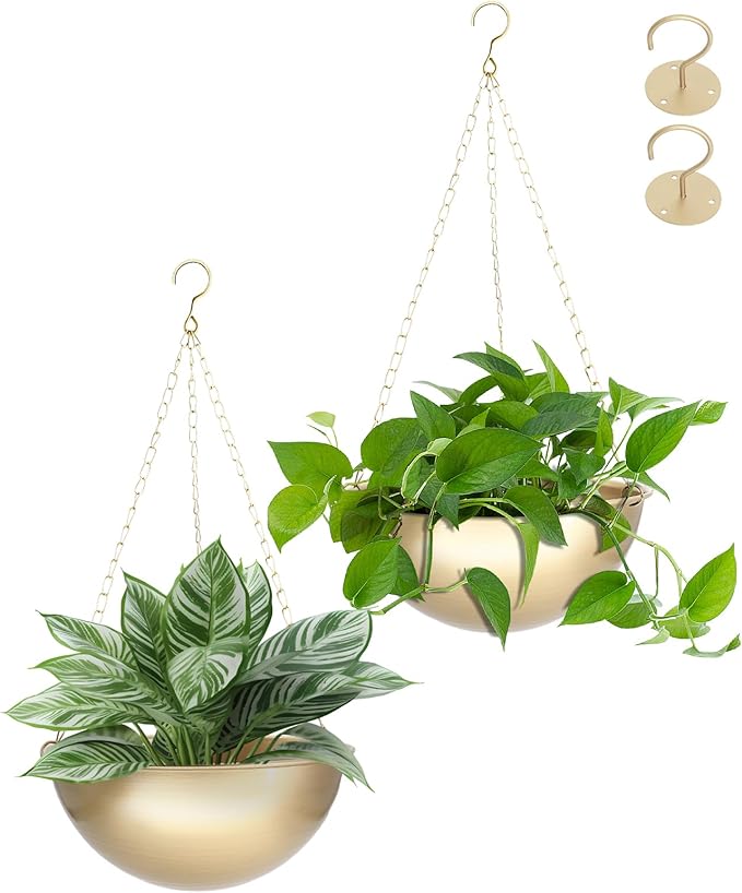 AceList 2 Pack Gold Hanging Planter by AceList