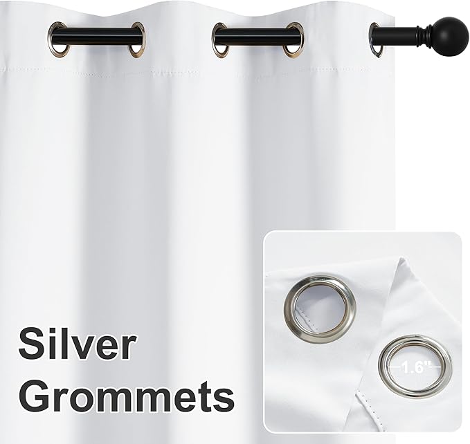 RYB HOME Outdoor White Curtains - Image 4