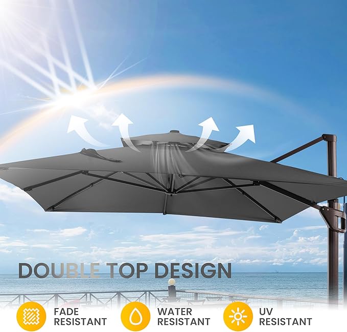 10 X 13 FT Cantilever Patio Umbrella - Image 8