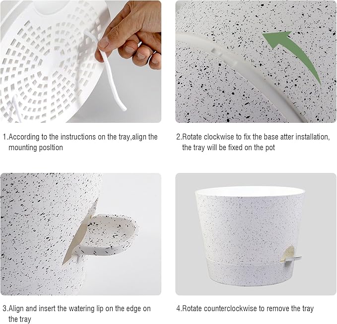 Self Watering Pots for Indoor Plants, 12 inch Planters - Image 3