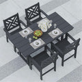 5-Piece Outdoor Dining Set, HDPE All-Weather Patio Table and Chairs Set by BIVODA