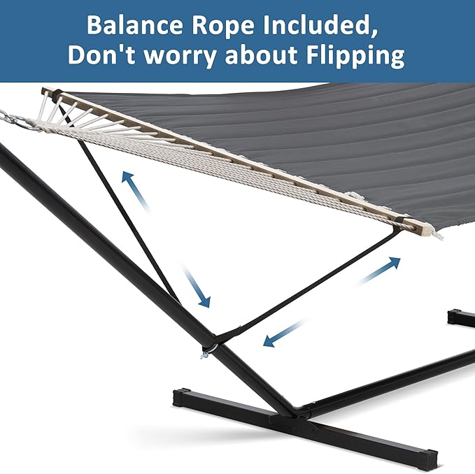 SUNCREAT 2 Person Hammock with Stand, Heavy Duty Portable Hammocks, 475 lbs - Image 3