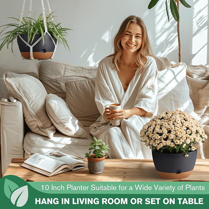 Set of 2-10 Inch Hanging Planters - Image 7