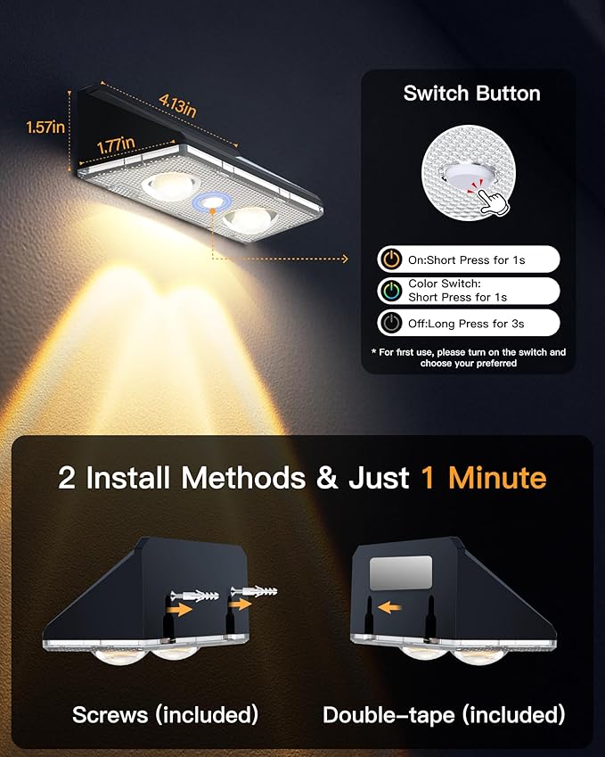 Solar Fence Lights Outdoor, 6 Pack IP65 Waterproof Fence Lights Solar Powered - Image 7