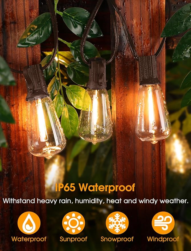 25FT Outdoor String Lights, Patio Lights - Image 4