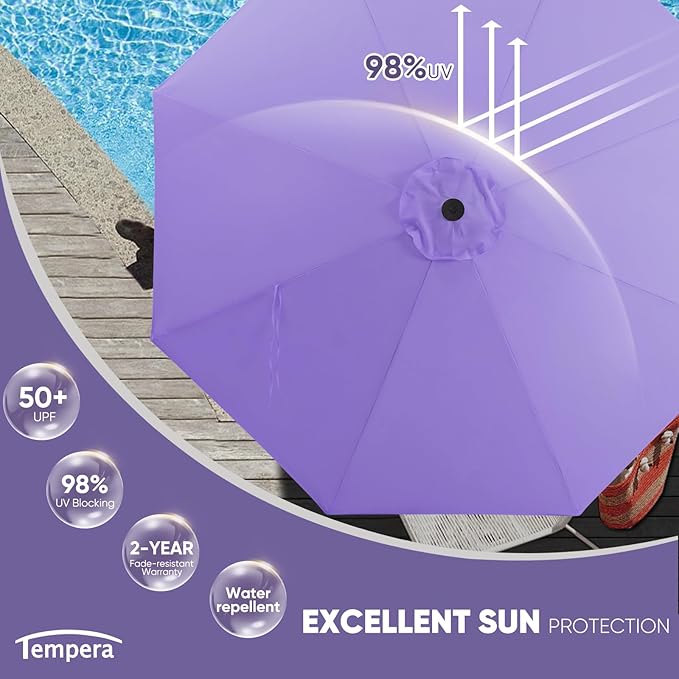 Tempera Patio Market Outdoor Table Umbrella - Image 3