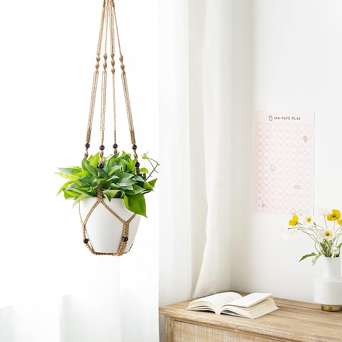 Mkono 43 Inch Macrame Plant Hanger Large - Image 3