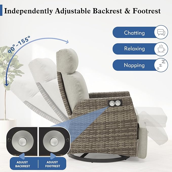 Adjustable Outdoor Recliner Chair - Image 4