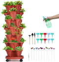 GameXcel Vertical Planter, 7 Tier Stackable Strawberry Planter by GameXcel