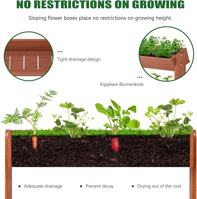Wooden Vertical Raised Garden Bed, 5 Tier Garden Planters Raised Beds - Image 6