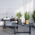 Modern Outdoor Plant Stand for Indoor Corner, Foldable Metal Plant Display by HomecourtyardsInterio
