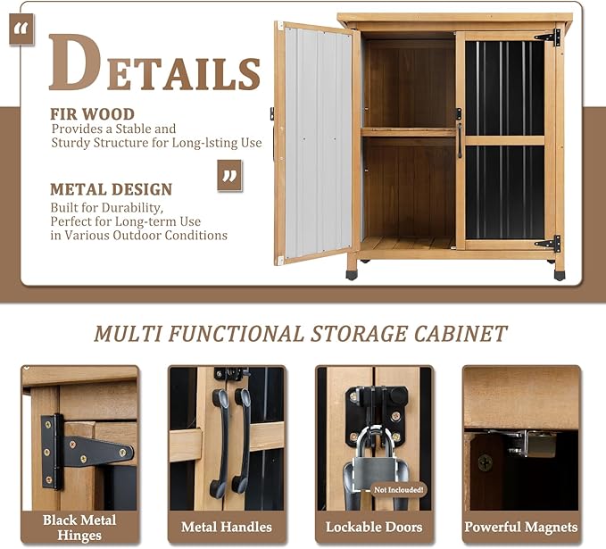 PetsCosset Weatherproof Outdoor Storage Cabinet - Image 5