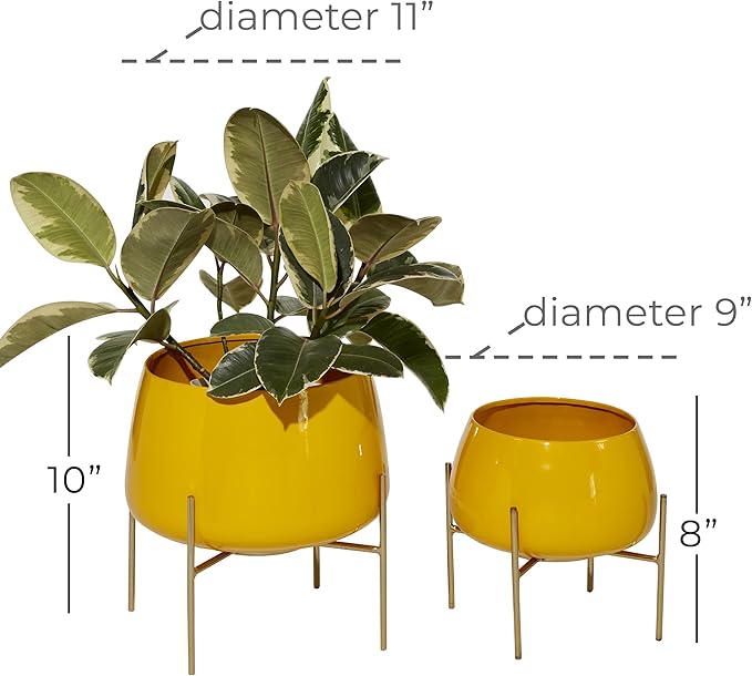 Deco 79 Metal Indoor Outdoor Planter Small Planter Pot - Image 6