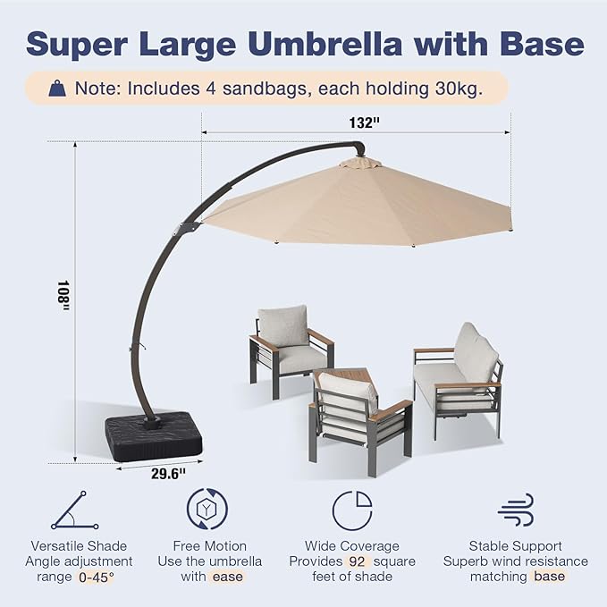 Aoxun Aluminum Patio Furniture Set - Image 6