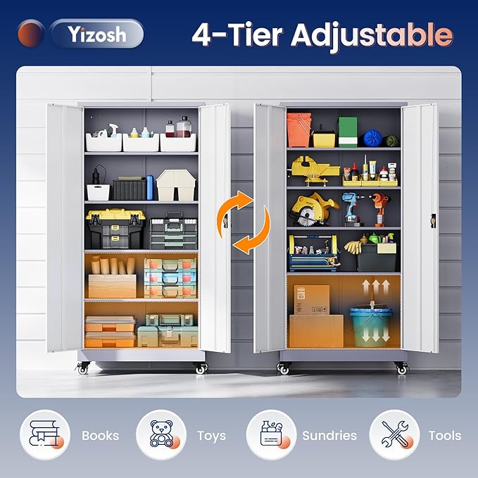 Yizosh Metal Garage Storage Cabinet - Image 5