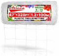 Plastic Trellis Netting 47" x 328 ft Heavy Duty Plant Support Netting White by Aticca