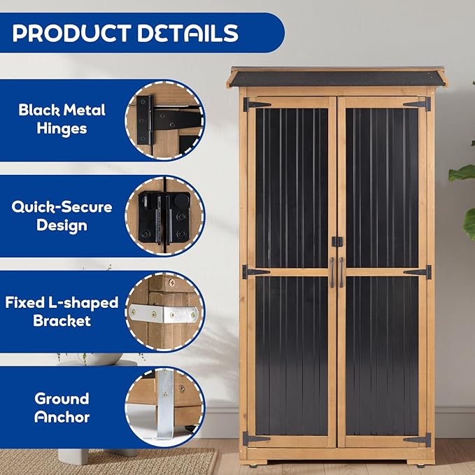 Storage Cabinet Outdoor Garage Cabinets - Image 7