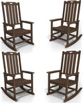 Oversized Rocking Chair Set of 4, Outdoor Rocking Chair by THOEOE