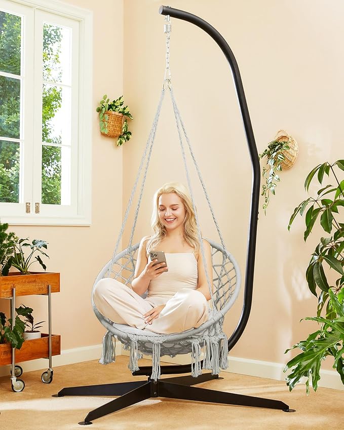 Greenstell Hammock Chair, Macrame Swing Chair - Image 7