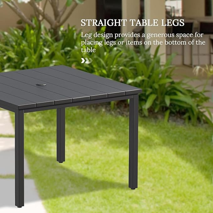 VICLLAX Patio Dining Set for 4, Alll Weather Metal Outdoor Furniture Set - Image 7