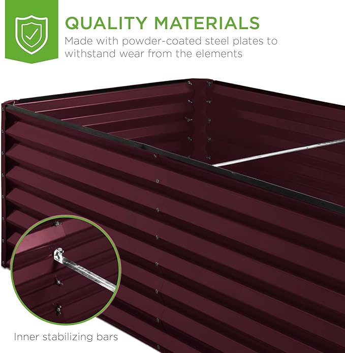 Best Choice Products 6x3x2ft Outdoor Metal Raised Garden Bed, Deep Root Box - Image 6