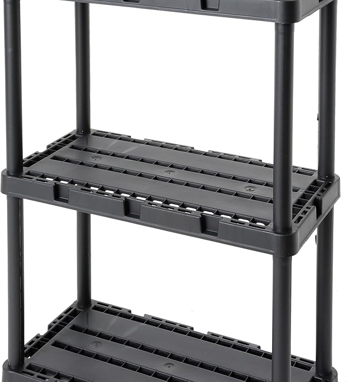 Gracious Living 3 Shelf Knect-A-Shelf Solid Light Duty Storage Unit 12 x 24 x - Image 9