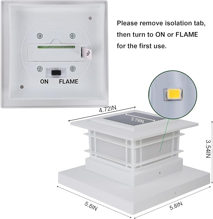 Dynaming 2 Pack Solar Post Cap Lights Outdoor - Image 8
