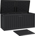 Patiowell 240 Gallon Large Outdoor Storage Box, Waterproof Deck Box by Patiowell