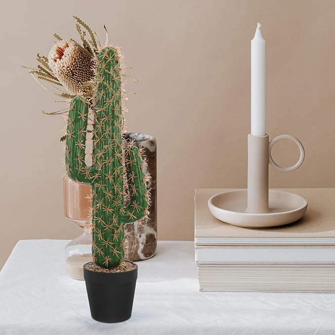ABOOFAN Artificial Saguaro Cactus in Pot Faux Succulent Plant 20.86In Large - Image 6