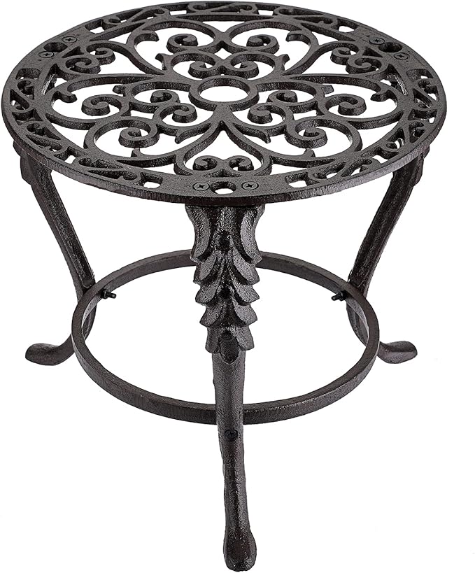 OwnMy Heavy Duty Cast Iron Plant Stand Vintage Iron Flower Pot Holder, Rustic - Image 6