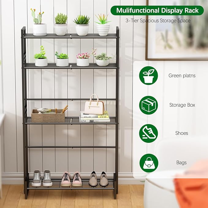 Garden 4 you 4 Tier Stair Style Large Metal Plant Stand Stackable, Garden - Image 6