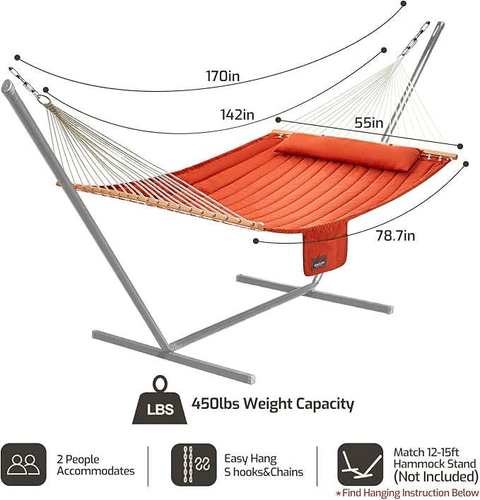 Double Quilted Fabric Hammock - Image 6